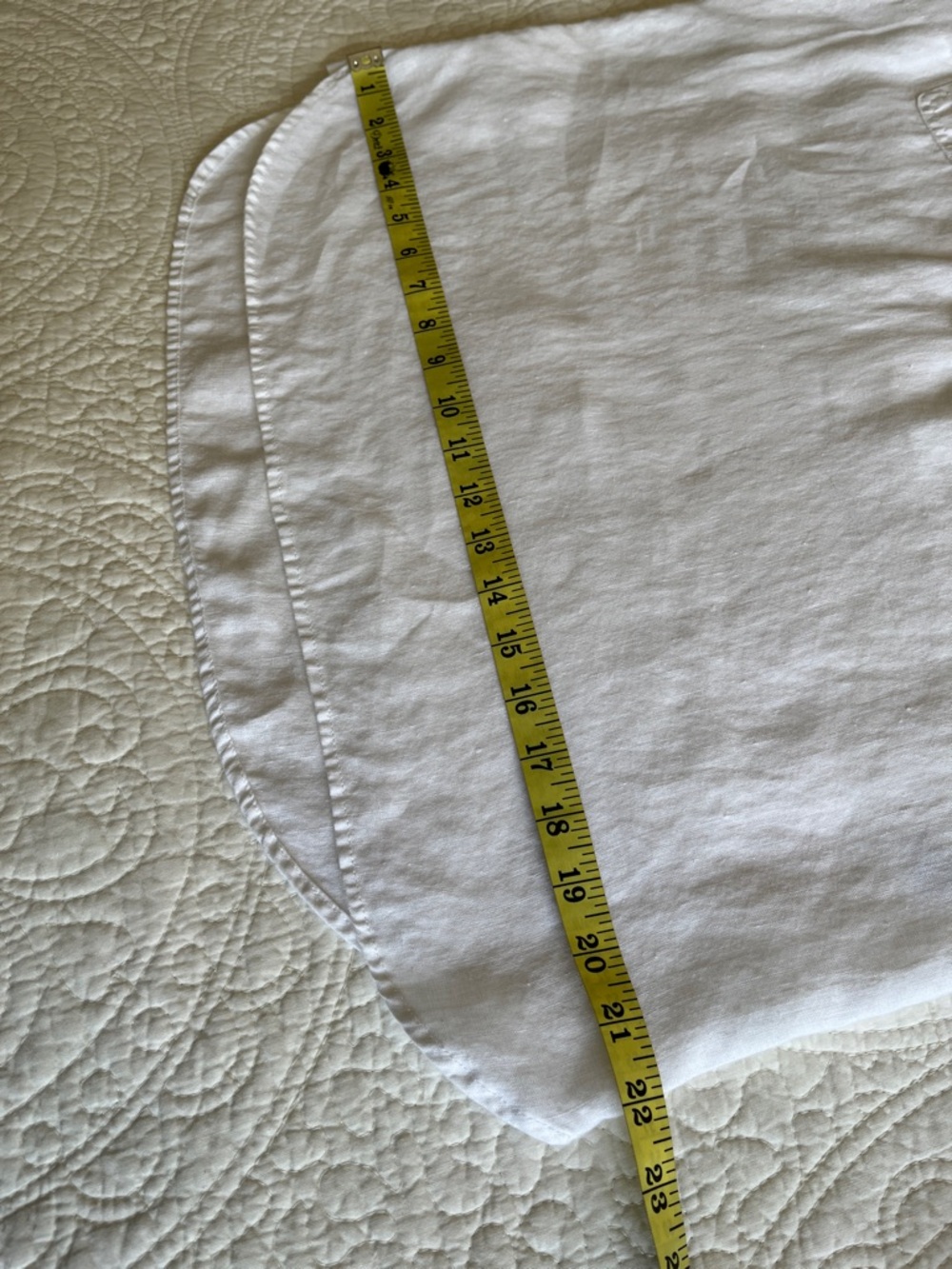Talbots Linen Button-Front Lightweight Tunic Top White Women's Medium Beachy - Picture 10 of 14